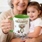 Personalisierte niedlichen Cartoon Oma Schmetterling 11 oz 15 oz Keramik Kaffeebecher mit Namen Muttertag Geburtstag Geschenk für Oma