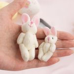 Personalised Cute Mom and Baby Plush Bunny Mini Pocket Tin Box with Colourful Name Comfort Toy Easter Birthday Gift for Kids