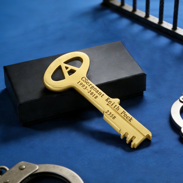 Personalized Simulation Prison Key Jail Cell Replica Key with Box Creative Decor Retirement Gift for Prison Guard Corrections Officer