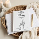 Personalized Parent-Child Silhouette Drawing A5 Journal Notebook with Name Baby Shower Use Birthday Mother's Day Gift for New Parents