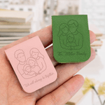 Personalisierte Familie Linie Kunst magnetische PU Leder Lesezeichen Clip mit Text Lesen Schreibwaren liefert Geburtstag Muttertag Geschenk für Bücherwürmer
