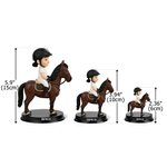 Personalised Cute 3D Photo Horse Riding Figurine with Name Desktop Decoration Birthday Gift for Equestrian Lovers