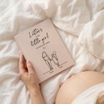Personalized Parent-Child Silhouette Drawing A5 Journal Notebook with Name Baby Shower Use Birthday Mother's Day Gift for New Parents
