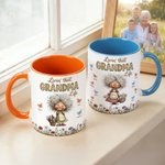 Personalisierte niedlichen Cartoon Oma Schmetterling 11 oz 15 oz Keramik Kaffeebecher mit Namen Muttertag Geburtstag Geschenk für Oma