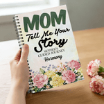 Personalisierte Mom Tell Me Your Story Birth Flower Spiral Notebook mit Namen Recording Zubehör Geburtstag Muttertag Geschenk für Mama