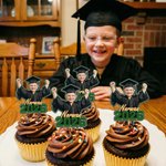 Personlig Graduation Photo Cupcake Topper med navn og år Feiring Festdekorasjon Graduation Gift for 2026 Graduates Students