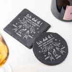 Spersonalizowane szklanki do whisky We Did It Graduation Cap Design z imieniem i podkładką na przyjęcie Prezent dla absolwentów kochających whisky