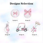 Personalized Bow Pink Design Golf Scorecard Holder with Name and Pencil Loop Golf Accessories Gift for Golf Lover Coach