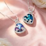 Personalizada en forma de corazón Birthstone Madre Niño Elefante Deslumbrante con Cristal Collar Regalo para Ella