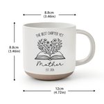 Mug en céramique 12 oz avec nom et date Utilisation quotidienne Cadeau de fête des mères pour maman grand-mère