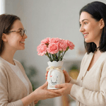 Personlig Stjärnfjäril Födelseblomma Keramisk vas med 2-6 namn Födelsedag Vänskap Graduering Present till vänner