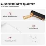 Personalisierte Karo-Brieftasche aus PU-Leder | mit Geburtsblume und Namen | im Vintage-Stil | mehrere Fächer | Muttertag Geburtstag Geschenk für Frau