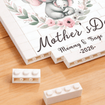 Personalisierte niedliche Tiermuster Unsere erste Muttertag Baustein Puzzle mit Namen und Jahr Tischdekoration Muttertag Geschenk für Mama