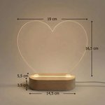 Veilleuse LED en forme de cœur personnalisée avec noms et fleurs de naissance pour la maman et les enfants - Cadeau fête des Mères pour la famille
