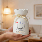 Personlig Stjärnfjäril Födelseblomma Keramisk vas med 2-6 namn Födelsedag Vänskap Graduering Present till vänner