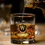 Spersonalizowana odznaka golfowa 10 uncji Szklanka do whisky z imieniem i inicjałem Prezent urodzinowy na Dzień Ojca dla golfistów Miłośnicy golfa Mężczyźni