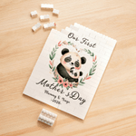 Personalisierte niedliche Tiermuster Unsere erste Muttertag Baustein Puzzle mit Namen und Jahr Tischdekoration Muttertag Geschenk für Mama