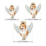Personalisierte Aquarell Engel Design Haustier Foto Auto Visier Clip mit Namen Autozubehör Haustier Verlust Memorial Geschenk für Tierbesitzer Liebhaber