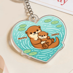Porte-clés personnalisé en acrylique en forme de coeur avec noms Cadeau de fête des mères pour Maman Grand-mère