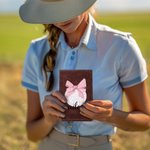 Personalized Bow Pink Design Golf Scorecard Holder with Name and Pencil Loop Golf Accessories Gift for Golf Lover Coach