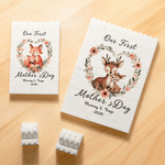 Personalisierte niedliche Tiermuster Unsere erste Muttertag Baustein Puzzle mit Namen und Jahr Tischdekoration Muttertag Geschenk für Mama