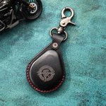 Portachiavi personalizzato con logo inciso, testo, regalo di compleanno, Natale e anniversario per gli appassionati di moto