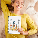 Taccuino a spirale personalizzato Mamma e Figlia Silhouette con nome Registrazione Accessorio Compleanno Regalo per la Festa della Mamma