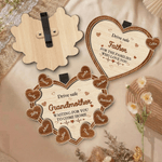 Personalized Drive Safe Heart Wooden Car Sun Visor Clip with 1-10 Names Titile Text Car Accessories Birthday Mother's Day Gift for Mom Family