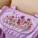 Personalised Birth Flower Multi-Compartment Large Travel Bag with Name and Shoulder Strap Travel Essential Birthday Gift for Women