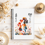 Taccuino a spirale personalizzato Mamma e Figlia Silhouette con nome Registrazione Accessorio Compleanno Regalo per la Festa della Mamma