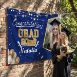 Personalized Congratulations Graduation Photo Banner with Name and Year Party Backdrop Decor Graduation Gift for Graduates