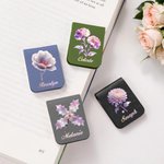 Personalisierte Multicolor Retro Geburt Blume magnetische PU Leder Lesezeichen Clip mit Namen Buch Club Geburtstag Geschenk für Bücherwürmer Lesen Liebhaber