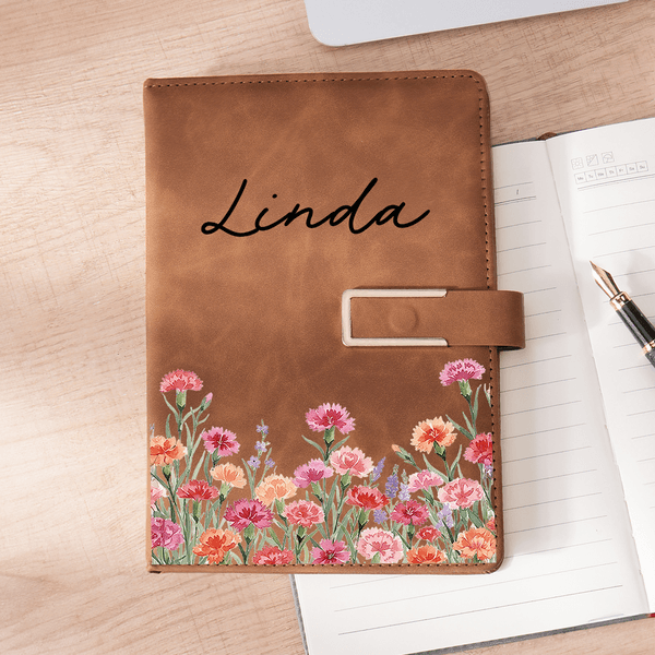 Taccuino A5 personalizzato multicolore con nome e pagine foderate Uso quotidiano Forniture per ufficio Regalo per la festa della mamma Amica