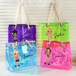 Sac à Main Imperméable Personnalisé avec Dessin et Nom Style Y2K Néon Laser Cadeau Anniversaire Mariage pour Femme Fille