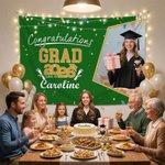 Personalized Congratulations Graduation Photo Banner with Name and Year Party Backdrop Decor Graduation Gift for Graduates