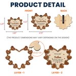 Personalized Drive Safe Heart Wooden Car Sun Visor Clip with 1-10 Names Titile Text Car Accessories Birthday Mother's Day Gift for Mom Family