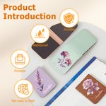 Personalisierte Multicolor Retro Geburt Blume magnetische PU Leder Lesezeichen Clip mit Namen Buch Club Geburtstag Geschenk für Bücherwürmer Lesen Liebhaber