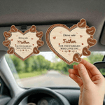 Personalized Drive Safe Heart Wooden Car Sun Visor Clip with 1-10 Names Titile Text Car Accessories Birthday Mother's Day Gift for Mom Family