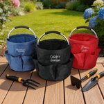Personalisierte Blatt Blume faltbar wasserdicht Gartenarbeit Tasche mit Namen Geburtstag Ruhestand Muttertag Vatertag Geschenk für Mutter Vater