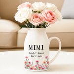 Personifierad keramisk växtvas med handtag Titel och namn Födelsedag Mors dag Present till mamma mormor familj