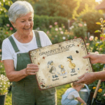 Personalized Duck Family Retro Garden Metal Sign with Name and Text Garden Decoration Mother's Day Birthday Gift for Grandma Mom
