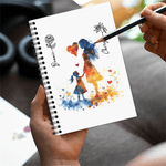 Taccuino a spirale personalizzato Mamma e Figlia Silhouette con nome Registrazione Accessorio Compleanno Regalo per la Festa della Mamma