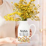 Personifierad keramisk växtvas med handtag Titel och namn Födelsedag Mors dag Present till mamma mormor familj