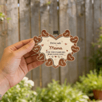 Personalized Drive Safe Heart Wooden Car Sun Visor Clip with 1-10 Names Titile Text Car Accessories Birthday Mother's Day Gift for Mom Family