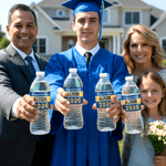 Personalized Congratulations Class of 2026 Water Bottle Label Sticker with Name and Year Set of 10 Graduation Party Gift for Graduates