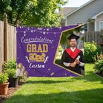 Personalized Congratulations Graduation Photo Banner with Name and Year Party Backdrop Decor Graduation Gift for Graduates