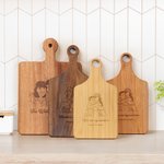 Gepersonaliseerde Gegraveerde Foto Design Charcuterie Snijplank met Tekst en Handvat Keuken Decor Housewarming Gift voor Familie Vriend
