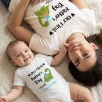 Gepersonaliseerd Schattig Beer Konijntje Eenhoorn 100% Katoenen Babyrompertje T-shirt Met Naam Eerste Moederdagcadeau voor Pasgeboren Moeder