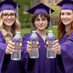 Personalized Congratulations Class of 2026 Water Bottle Label Sticker with Name and Year Set of 10 Graduation Party Gift for Graduates