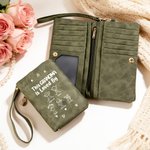 Portafoglio da polso personalizzato in pelle PU con titolo e nome Regalo di compleanno per la festa della mamma per la nonna